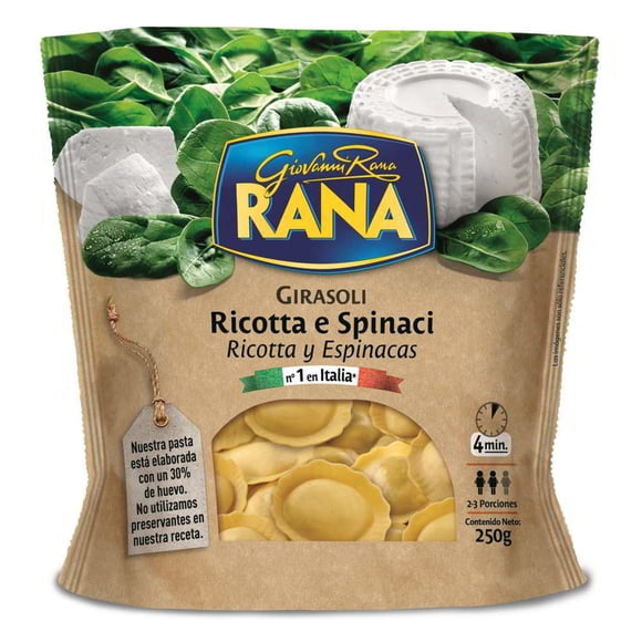 Pasta Fresca Girasoli Ricotta Espinaca, 250 g