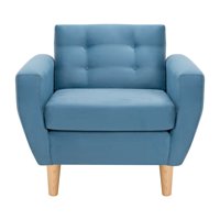 Bodevir - Sofa Bote 1C Felpa 05 Azul Petroleo