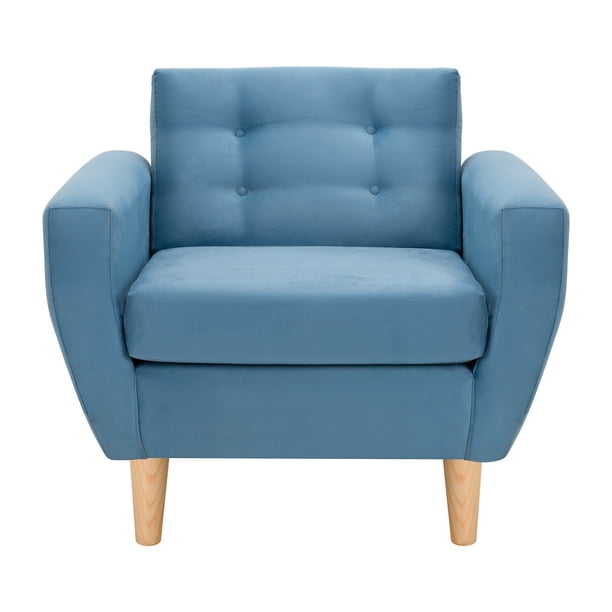 Sofa Bote 1c Felpa 05 Azul Petroleo