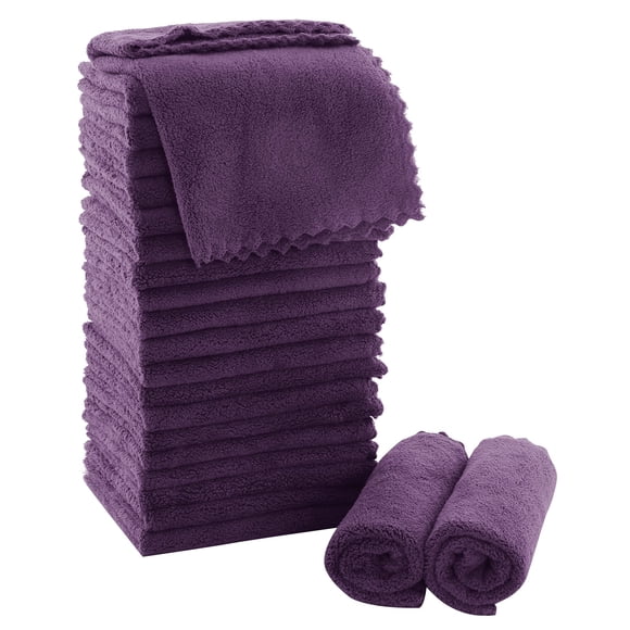 Toallitas MOONQUEEN Ultra Soft Premium de 30 x 30 cm, 24 unidades, color ciruela