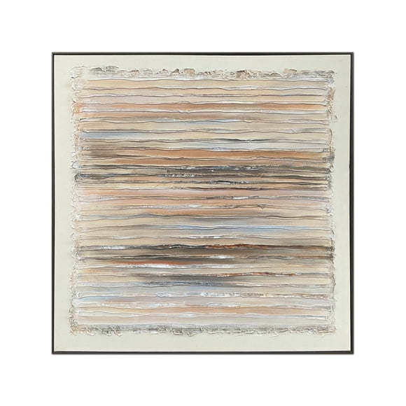 Cuadro Decorativo Abstracto Pintado a Mano Sedimento Vivo I 100x100