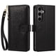 thumbnail image 2 of Funda Billetera Floral en Relieve samsung galaxy S25 FE con Tarjetero y Cremallera Negro, 2 of 6