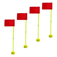 Linea Sport - Pack 4 Banderines Corner Enroscable Con Base 1.50 Mtrs