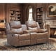 thumbnail image 1 of Sofá Reclinable Mecedora 2 Cuerpos c/Consola Smoke Brown, 1 of 2