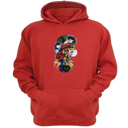 Genérico - Polerón Canguro Alicia Cuentos Infantiles Rojo Talla S Unisex