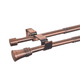 thumbnail image 1 of Set Doble De Barras Para Cortina Extensible 170-320 Cm De Metal Diámetro 16/19 Mm Soporte De Muro Terminal Cobre Cónico, 1 of 2