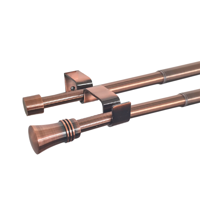 Metalhsa - Set Barras Para Cortina Doble 16/19 Mm Extensible De 170-320 Cm Cobre Cónico