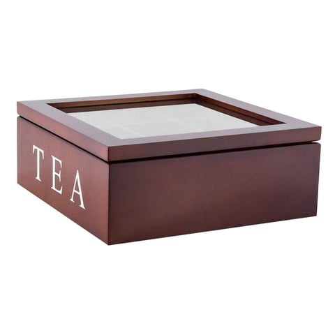Magideal - Caja De Almacenamiento De Té, Joyero, Caja De Almacenamiento De Madera Portátil Multiusos, Soporte Para Bolsa De Té Para Cajón De Cocina, Organización