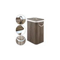Genérico - Cesta Ropa Sucia Canasto Bambu Whitmor Con Tapa Grande 60Cm