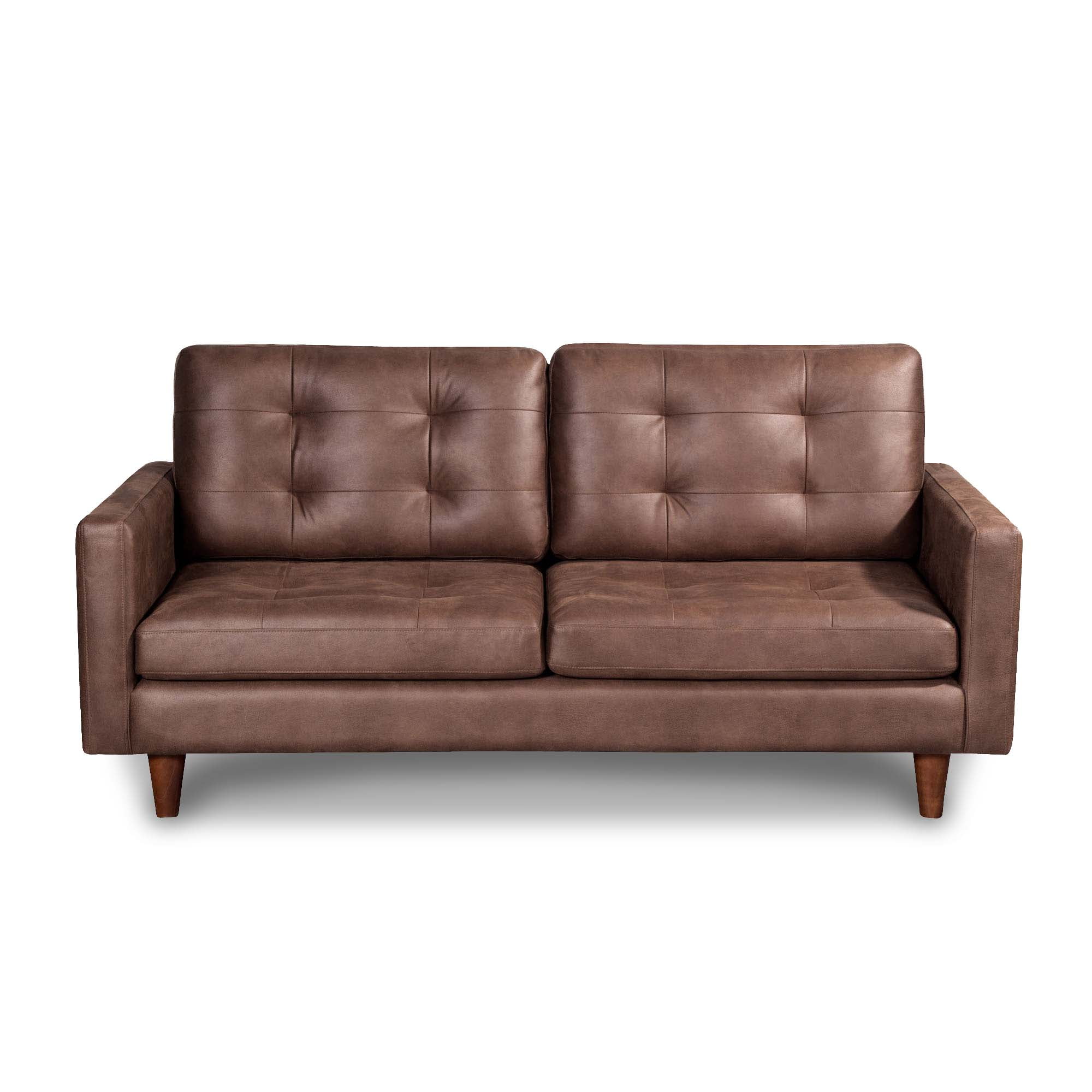 Latam Home - Sofá Nápoles 3c Cuero Kentucky Café Moro