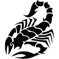 Rienda Libre - Sticker Scorpio Escorpión Tribal Zodiaco Auto Camioneta