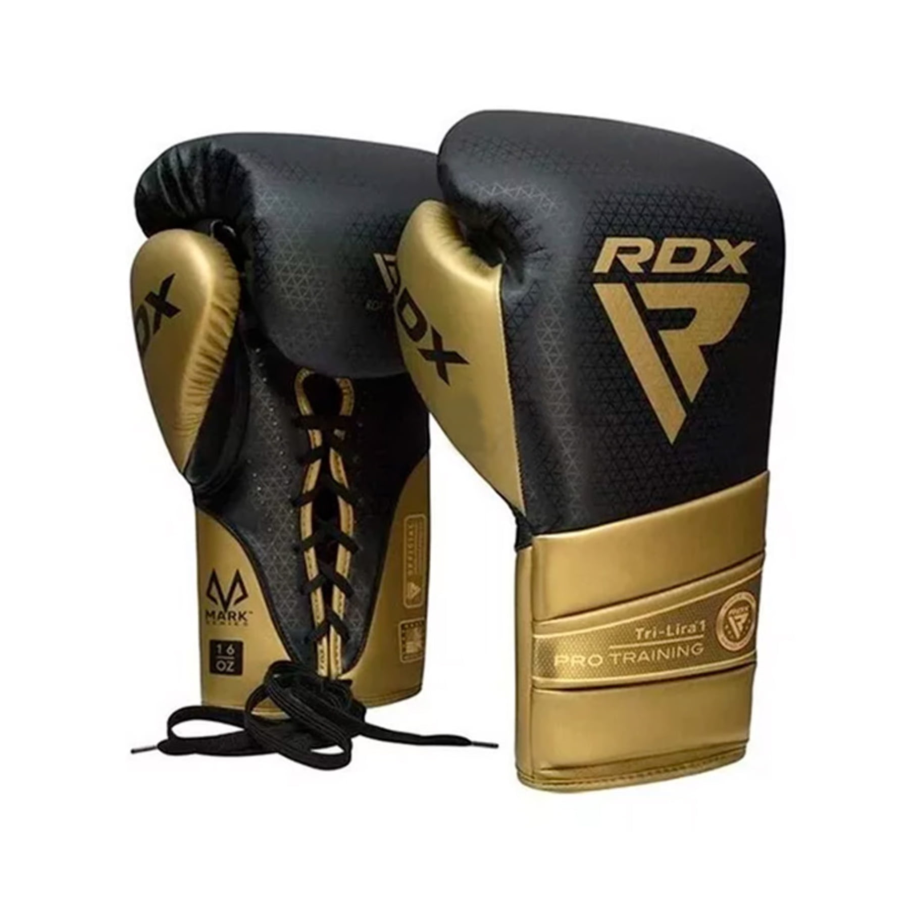 Rdx - Guantes De Boxeo Mark Pro Training Tri Lira 1 Golden 12 Onz