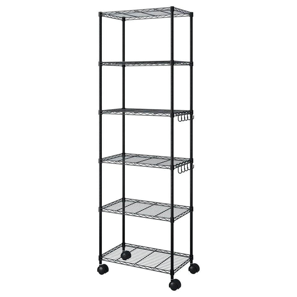 Topmarket - Carro Estante Epoxico 6 Niveles Con Rueda 60x35x124 Cm