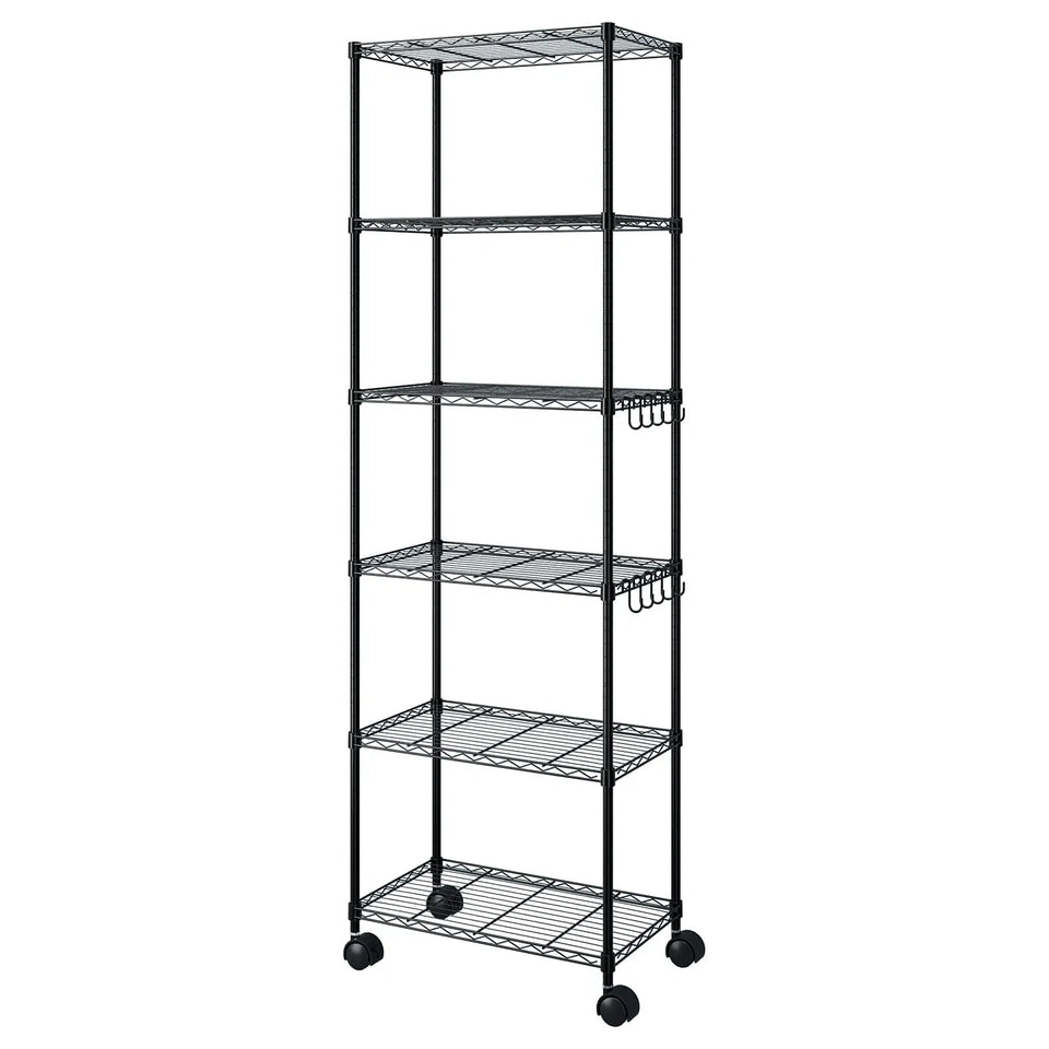 Topmarket - Carro Estante Epoxico 6 Niveles Con Rueda 60X35X124 Cm