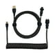 thumbnail image 1 of Cable En Espiral USB A Tipo C De 1,8 M, Negro, Extensible, Para Teclado Mecánico, 1 of 4