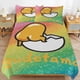 thumbnail image 1 of Juego de ropa de cama de microfibra con funda nórdica Gudetama, estampado 3D, ligero, de 3 piezas, 1 funda nórdica y 2 fundas de almohada para niños y niñas., 1 of 3