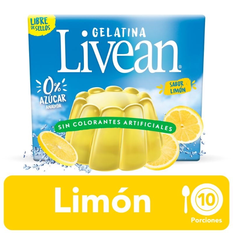 Gelatina Limón Caja 22 g Livean
