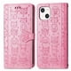 thumbnail image 1 of Funda Cartera FOXDOCK para iPhone 13 Mini , Flip PU con Relieve de Gatos y Perros, Tarjetero y Soporte, 1 of 6