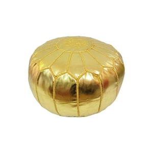 Made In Marruecos - Puff Vegano Color Dorado