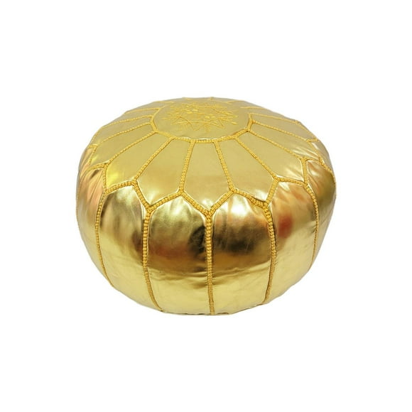 Puff Vegano Color Dorado