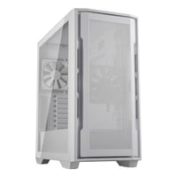 Gabinete Cougar Uniface White, Mid Tower, Vidrio Templado, Incluye 1 Fan Frontal + 1 Fan Trasero