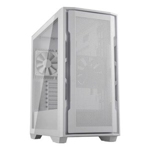 Gabinete Cougar Uniface White, Mid Tower, Vidrio Templado, Incluye 1 Fan Frontal + 1 Fan Trasero