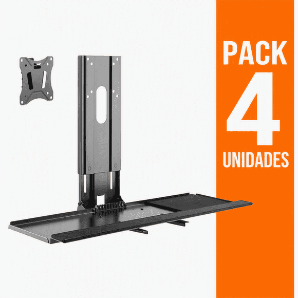 Pack 4 soportes a muro para teclado y monitor de uso en BOX