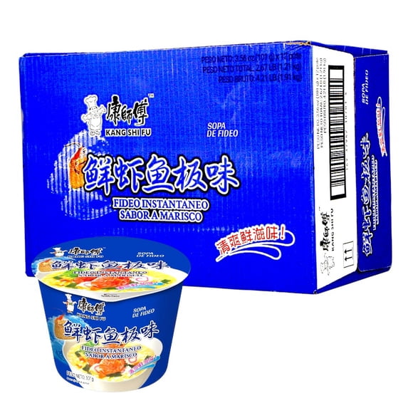 Fideo Instantaneo Kangshifu Sabor a Marisco 101g*12 Potes