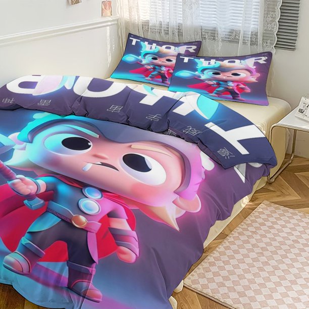 Super Hero Adventures Avengers Heroes Amigos 3 Piece Bedding Set Features Captain America, Hulk, , Bed Sheets