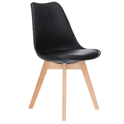 Moboi - Silla Eames Acolchada Negra
