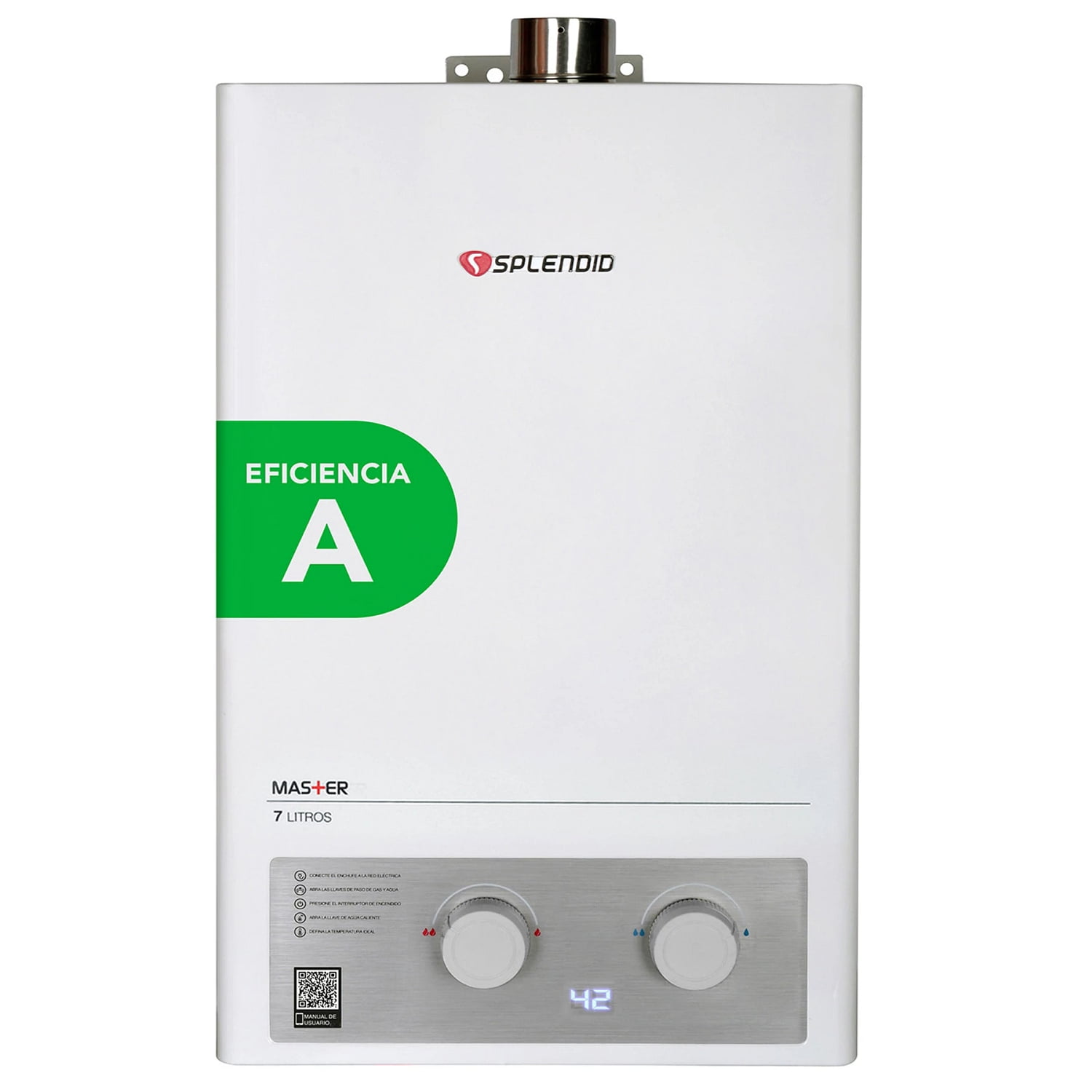 Splendid - Calefont 7 Litros Gas Licuado Tiro Forzado