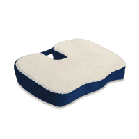 Genérico - Cojín Ortopedico Lumbar Asiento Viscoelástico Gel Color Azul-Blanco