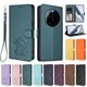 thumbnail image 3 of Xiaomi 17 Ultra Funda Billetera con Estampado de Gato, Verde Oscuro, 3 of 6