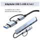 thumbnail image 2 of Hub 7 en 1 adaptador USB-C puertos USB 3.0 PD Mac PC #2, 2 of 3