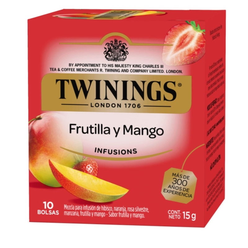 Infusión Sabor Fresa, Frutilla Y Mango Caja 10 un Twinings