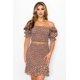 thumbnail image 1 of Conjunto de Top y Falda con Estampado de Volantes Fruncidos, 1 of 6
