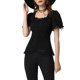 thumbnail image 1 of INSPIRE CHIC Camisa Victoriana para Mujeres Regreso a Clases Cuello de Corazón Manga Abullonada Halloween Encaje Blusa Gótica S Negra, 1 of 6
