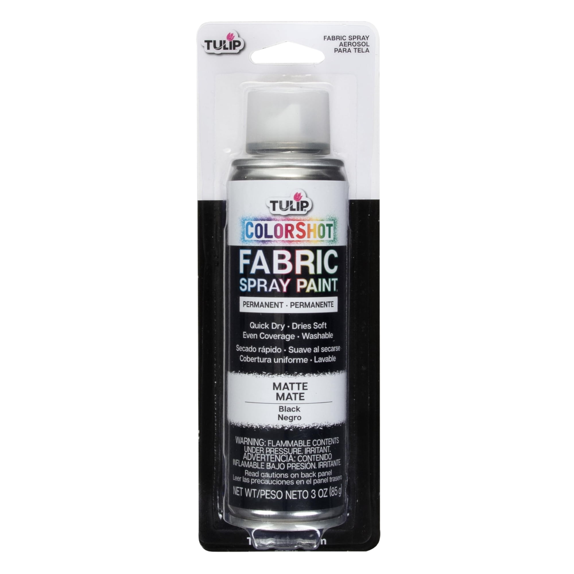 Pintura En Aerosol Para Tela Tulip Colorshot Negro Mate 85 G