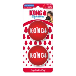 Pelotas Para Perro Kong Ball Signature Talla M Hasta 16 Kg Rojo