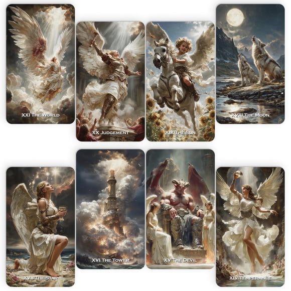 Baraja de Tarot CRAFTERIAN Reino del Cielo 78 Cartas con Guía
