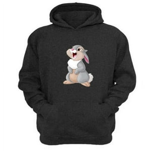 Genérico - Polerón Canguro Conejo Blanca Dibujos Animados Gris Oscuro Talla Xl Unisex