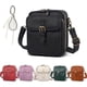 thumbnail image 1 of Bolso bandolera mujer retro piel sintética hombro mensajero cartera integrada ranuras tarjetas antirrobo, 1 of 8