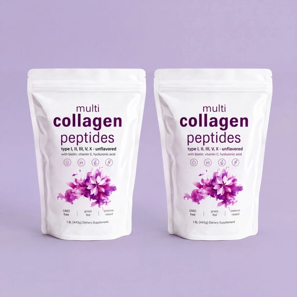 Colágeno Péptidos 5 Tipos · Pack 2 Bolsas (82 Porciones)