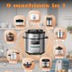 thumbnail image 5 of Olla de presión eléctrica Fullwill de 6 L con olla de acero inoxidable 304 y olla de cerámica, 5 of 7