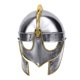 thumbnail image 3 of Casco Viking Wolf de NauticalMart, acero y latón, hecho a mano, 3 of 3