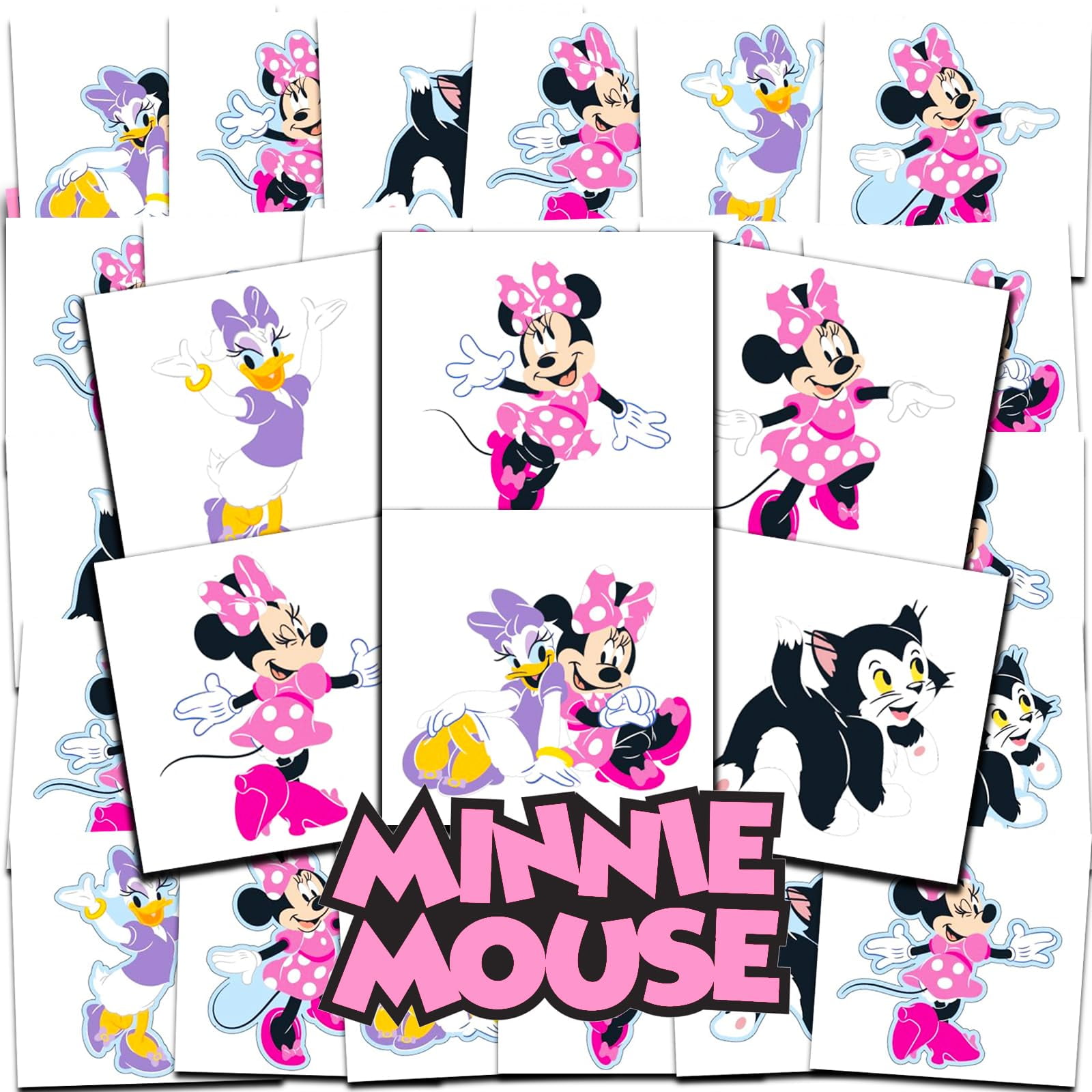 Tatuajes Temporales Disney Minnie Mouse 72 Unidades Para Niños