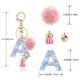 thumbnail image 2 of Llavero OKAICEN 13,5 cm de Resina con Letra Inicial “A” y Bola de Peluche, 2 of 7