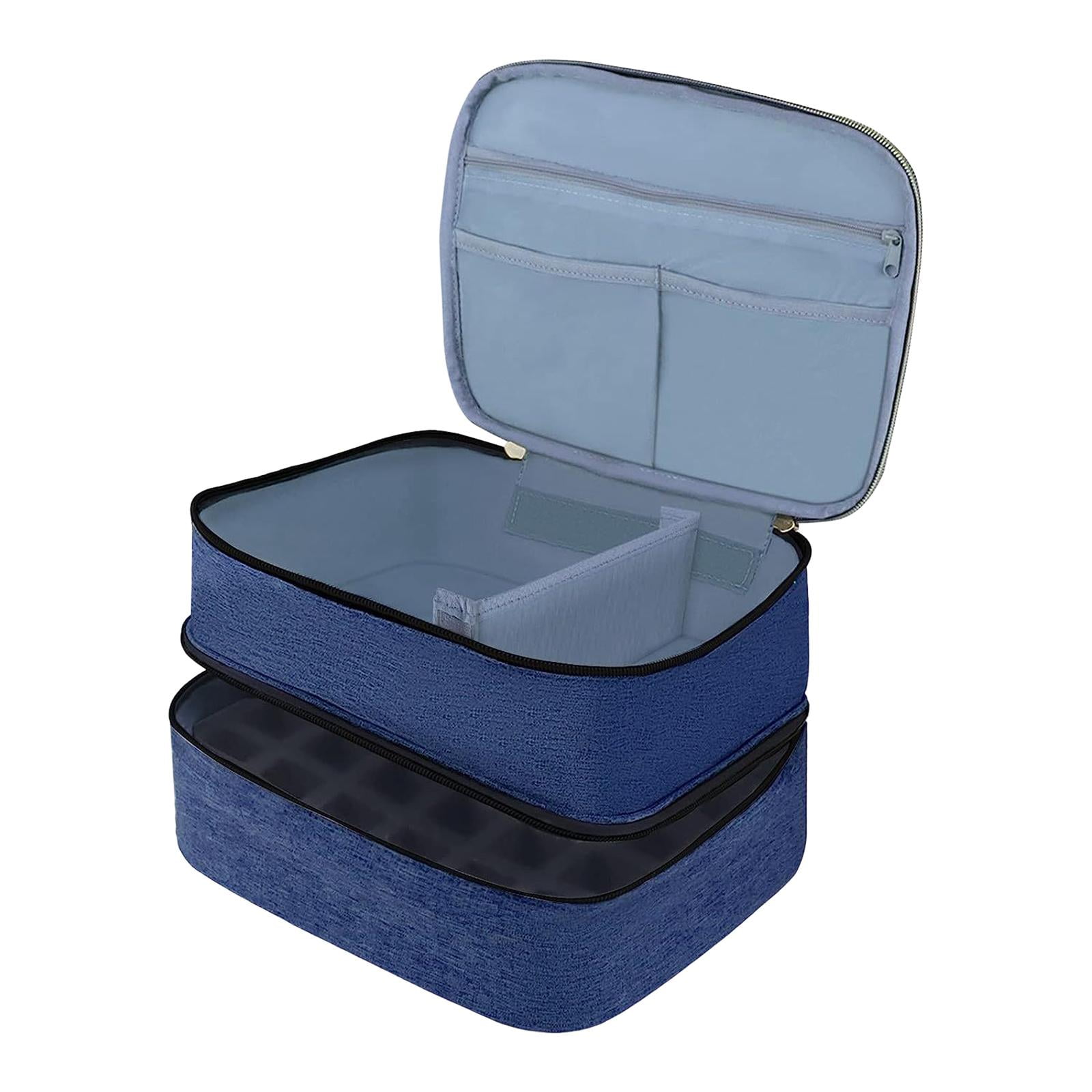 Ioensy - Bolsa De Almacenamiento De Esmalte De Uñas Bolsa De Herramientas De Uñas Para Herramientas De Manicura Barras De Labios Lámpara De Uñas Azul