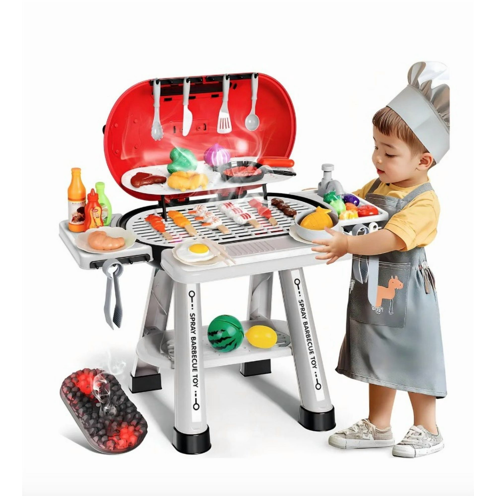 Atlas - Cocina De Juguete Bbq Parrilla Niños 68 Pcs