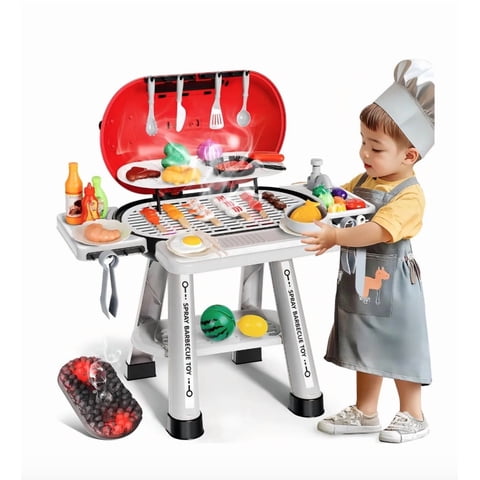 Atlas - Cocina De Juguete Bbq Parrilla Niños 68 Pcs